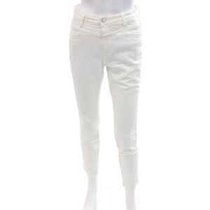 Closed Womens Ankle Cropped Mid Rise White Jeans Size 27